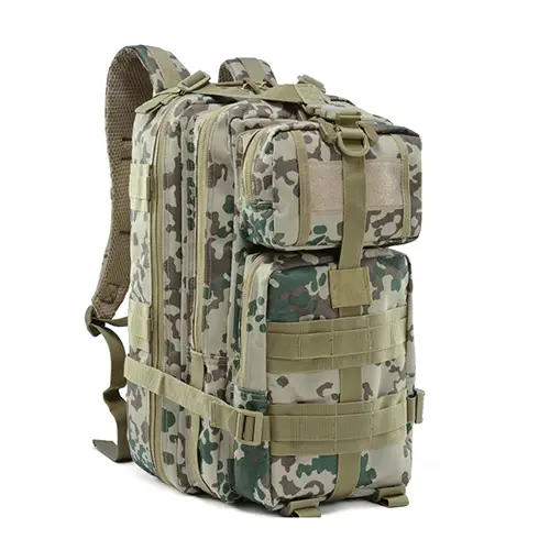 Camouflage Tactical Backpack – Multi-Compartment MOLLE Rucksack for Outdoor Use